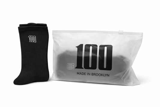 Black/Black 100 socks